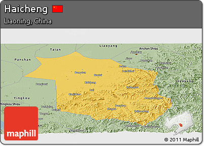 Savanna Style Panoramic Map of Haicheng