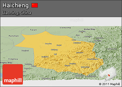 Savanna Style Panoramic Map of Haicheng