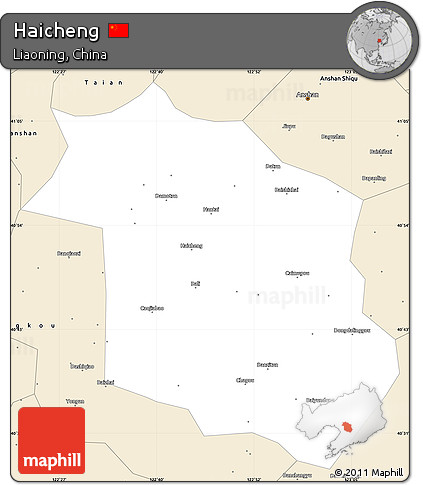 Classic Style Simple Map of Haicheng