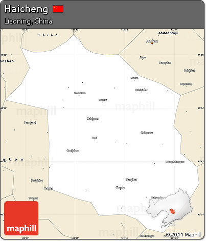 Classic Style Simple Map of Haicheng