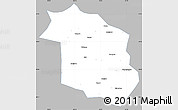 Gray Simple Map of Haicheng, single color outside