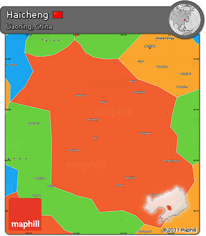 Political Simple Map of Haicheng