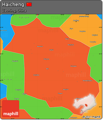 Political Simple Map of Haicheng