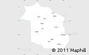 Silver Style Simple Map of Haicheng, single color outside