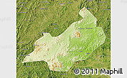 Physical Map of Jianchang, satellite outside