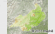 Physical Map of Jianchang, semi-desaturated