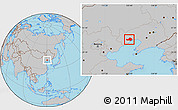 Gray Location Map of Jinxi