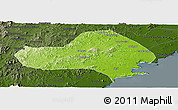 Physical Panoramic Map of Jinxi, darken