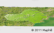 Physical Panoramic Map of Jinxi, satellite outside