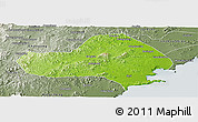 Physical Panoramic Map of Jinxi, semi-desaturated