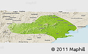 Physical Panoramic Map of Jinxi, shaded relief outside