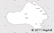 Silver Style Simple Map of Jinxi, cropped outside