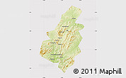 Physical Map of Lingyuan, cropped outside