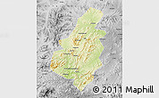 Physical Map of Lingyuan, desaturated