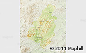 Physical Map of Lingyuan, lighten