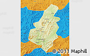 Physical Map of Lingyuan, political outside