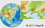 Physical Location Map of Taian