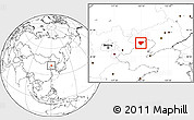 Blank Location Map of Xingcheng