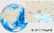 Shaded Relief Location Map of Xingcheng