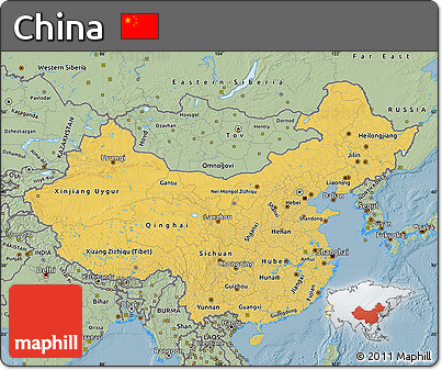 Savanna Style Map of China