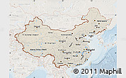 Shaded Relief Map of China, lighten