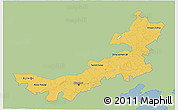 Savanna Style 3D Map of Nei Mongol Zizhiqu, single color outside