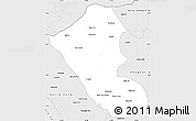 Silver Style Simple Map of Abag Qi