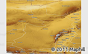 Physical Panoramic Map of Alxa Zuoqi