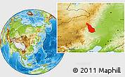 Physical Location Map of Ar Horqin Qi