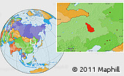 Political Location Map of Ar Horqin Qi