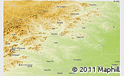 Physical Panoramic Map of Ar Horqin Qi