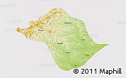 Physical 3D Map of Arun Qi, cropped outside