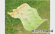 Physical 3D Map of Arun Qi, satellite outside