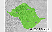 Political 3D Map of Arun Qi, lighten, desaturated