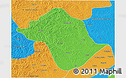 Political 3D Map of Arun Qi