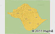 Savanna Style 3D Map of Arun Qi, single color outside