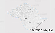 Silver Style 3D Map of Arun Qi, single color outside
