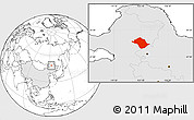 Blank Location Map of Arun Qi, highlighted country