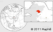 Blank Location Map of Arun Qi, highlighted parent region