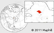 Blank Location Map of Arun Qi