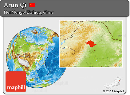 Physical Location Map of Arun Qi