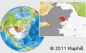 Physical Location Map of Arun Qi, highlighted country, highlighted parent region