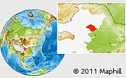 Physical Location Map of Arun Qi, highlighted parent region