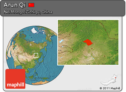 Satellite Location Map of Arun Qi