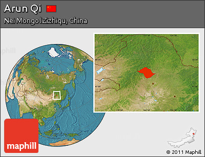 Satellite Location Map of Arun Qi