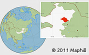 Savanna Style Location Map of Arun Qi, highlighted parent region
