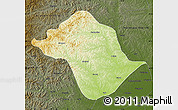 Physical Map of Arun Qi, darken