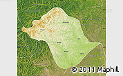 Physical Map of Arun Qi, satellite outside