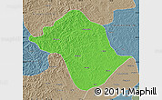 Political Map of Arun Qi, semi-desaturated