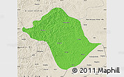 Political Map of Arun Qi, shaded relief outside